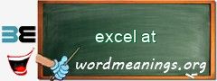 WordMeaning blackboard for excel at